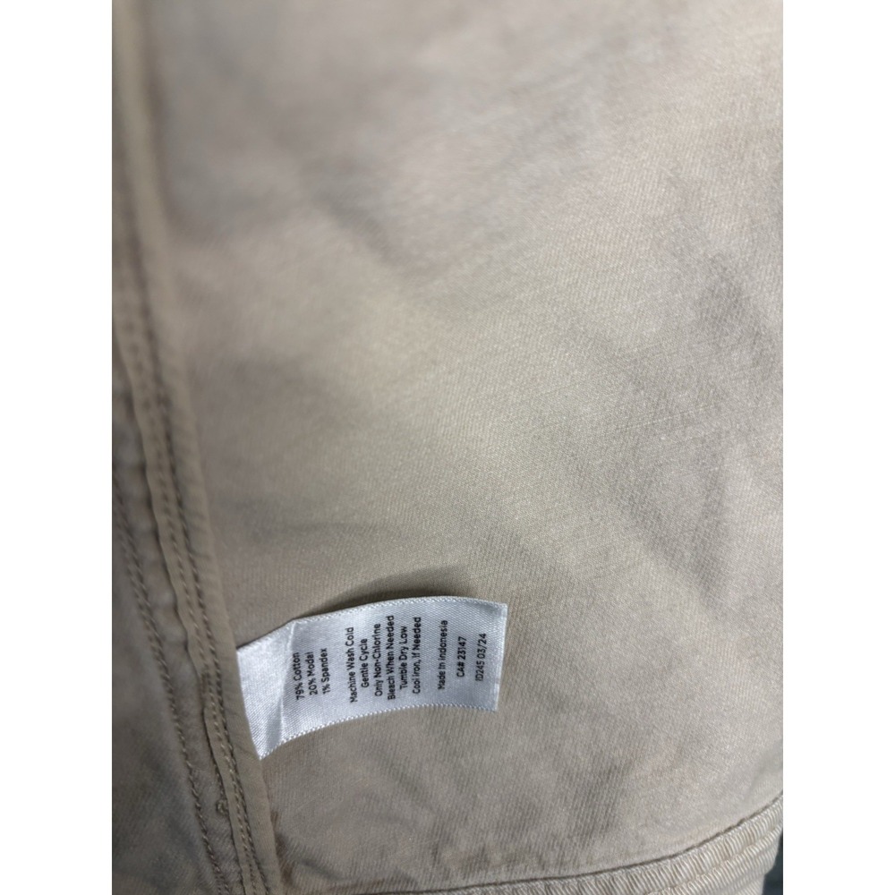 Talbots Refined Twill Utility Jacket Beige Petite M Military Safari Style Cotton - Picture 10 of 10